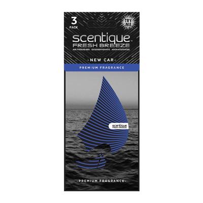 Scentique Fresh Breeze Paper Air Freshener 3 Pack - New Car
