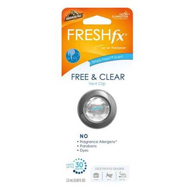 Armor All Fresh Fx Vent Clip Air Freshener - Free and Clear