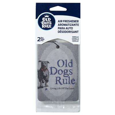 Old Dogs Rule Life Off The Leash - 2 Pack Paper Air Freshener