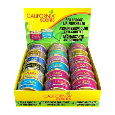 California Scents Can Spillproof Air Freshener Display - 18 Piece Assortment