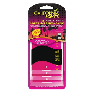 California Scents 3 Pack Paper Air Freshener - Coronado Cherry