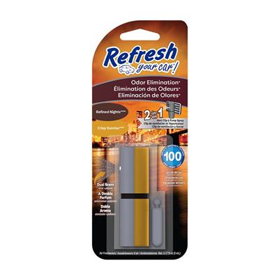 Refresh Odor Elimination Vent Clip Pump Spray- Refined Nights Crisp Sunrise