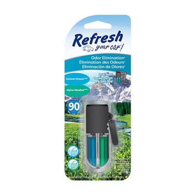 Refresh Auto Oil Wick Vent Air Freshener - Alpine Meadow/Summer Breeze
