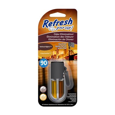 Refresh Auto Oil Wick Vent Air Freshener - Refined Nights/Crisp Sunrise