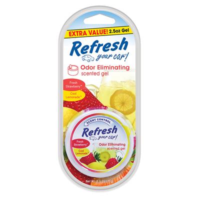 Refresh 2.5 Ounce Gel Canister Air Freshener - Strawberry/Lemonade