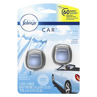 Febreze Car Vent 2 Count Air Freshener  - Linen and Sky