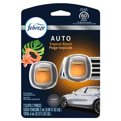 Febreze Car Vent 2 Count Air Freshener - Tropical Beach