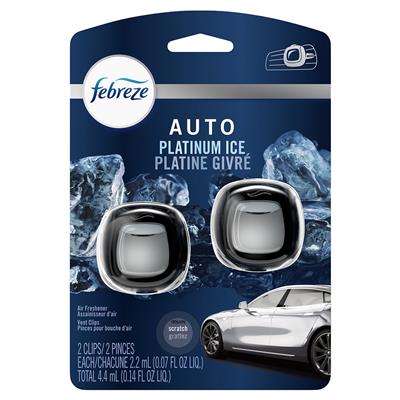 Febreze Car Vent 2 Count Air Freshener - Platinum Ice
