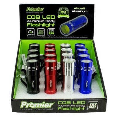 Aluminum Led Flashlight Display - 16 Piece