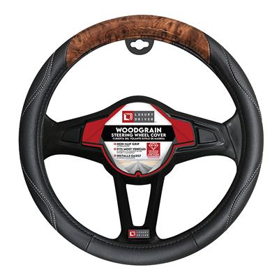 Luxury Driver Traditional Antimicrobial Steering Wheel Cover