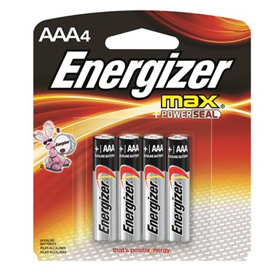 Energizer Max AAA Battery 4 Pack