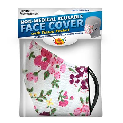 Non-Medical Reusable Face Mask With Tissue Pocket - Floral