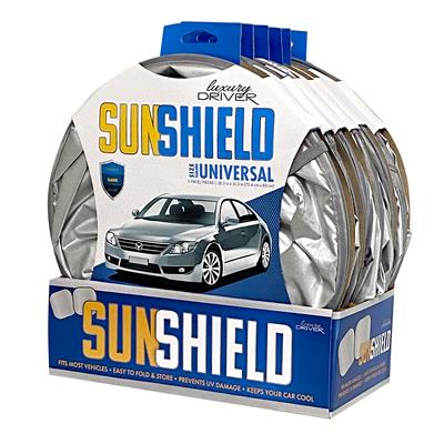 Luxury Driver Classic Twist Sun Shield 6 Piece Display- Universal
