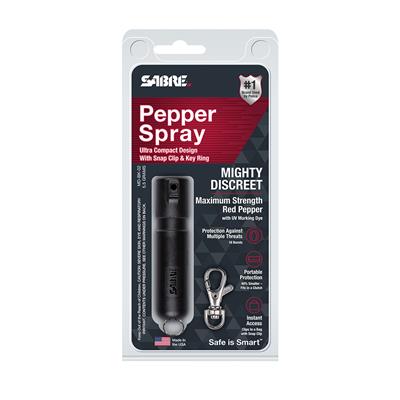 Mighty Discrete Pepper Spray with Key Chain- Black