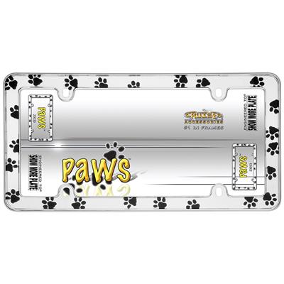 Paws License Plate Frame