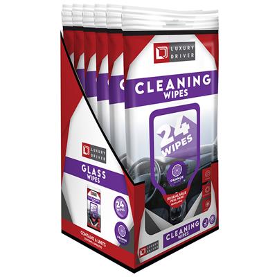 Luxury Driver Interior Cleaner Wipes 24 Count - Citrus