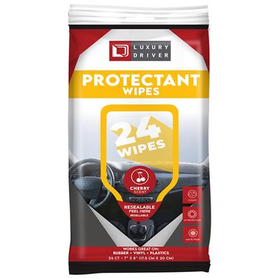 Luxury Driver Protectant Wipes 24 Count - Cherry