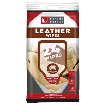 Luxury Driver Leather Wipes 24 Count - New Car