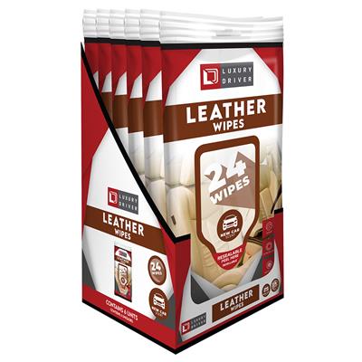 Luxury Driver Leather Wipes 24 Count - New Car