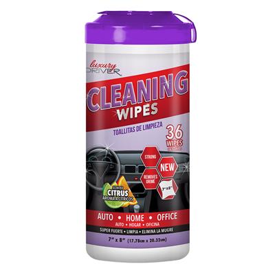 Luxury Driver Interior Cleaner Wipes 36 Ct Canister