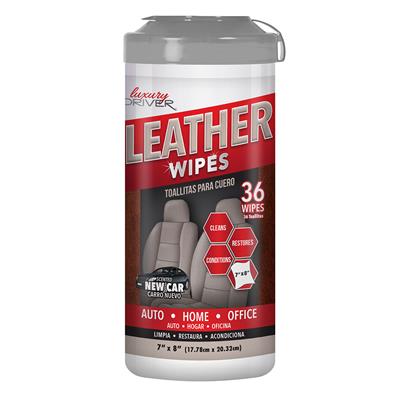 Luxury Drive Leather Wipes 36 Ct Canister
