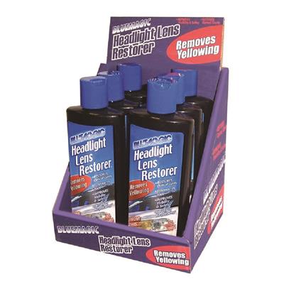 Blue Magic Headlight Lens Restorer Display - 6 Piece