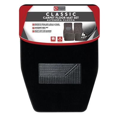 Suv 3 Piece Carpet Car Mat - Black