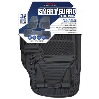 Supertech 3 Piece All Weather Car Mat - Black