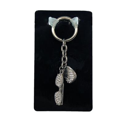 Diamond Glasses and Purse Keychain