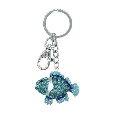 Sparkling Charms Keychain - Blue Fish