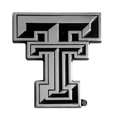 Chrome Auto Emblem - Texas Tech