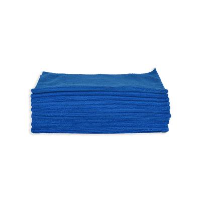 High Grade Overlock Edge Microfiber Towel 16x16 Blue- 1 Dozen