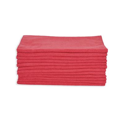 High Grade Overlock Edge Microfiber Towel 16x24 Red- 1 Dozen