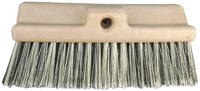 Erie Bi-Level Triple Surface Fountain/Foam Brush - Black and White