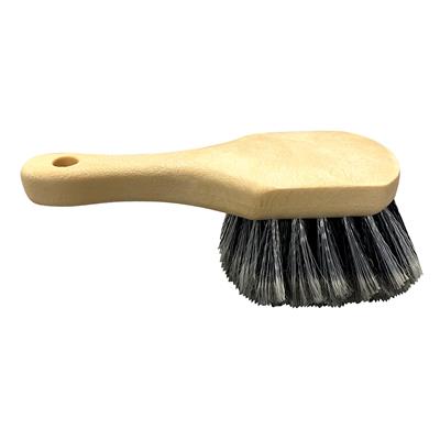 9 Inch Short Handle Soft Bristle Wash Brush - Grey
