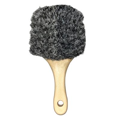 9 Inch Short Handle Soft Bristle Wash Brush - Grey