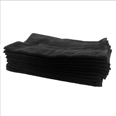 Cotton Terry Towel 16 x 24 1 Dozen- Black