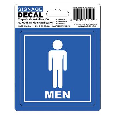 Safety Decal - Men Restroom