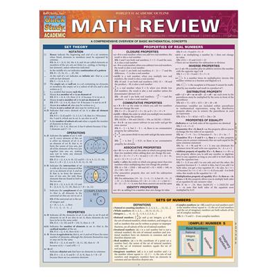 Quick Study-Math Review - 5 Pack