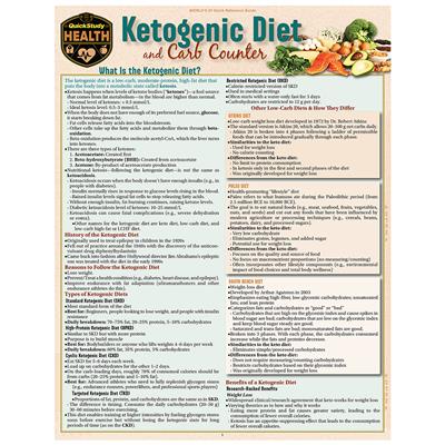Quick Study-Ketogenic Diet and Carb Counter - 5 Pack