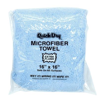 Quick Dry Blue Microfiber Towel Vending Packs Xl 16x16 - 100 Case