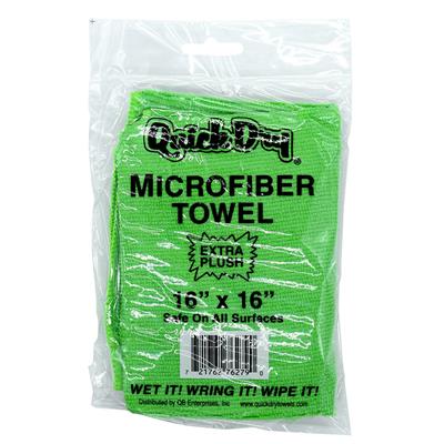 Quick Dry Green Microfiber Towel Vending Packs Xl 16x16 - 100 Case