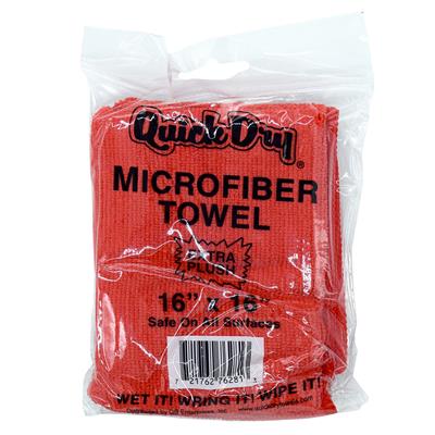 Quick Dry Red Microfiber Towel Vending Packs Xl 16x16 - 100 Case