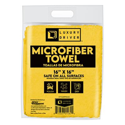 Luxury Driver 16"x16" Microfiber Dry Vending Towel - 100ct - Yellow