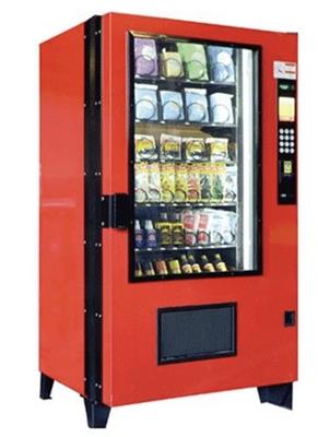 MegaVendor III - 39" Refrigerated - Black/Red without Drink Trays"