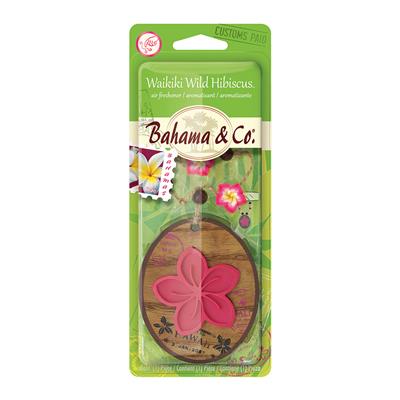 Bahama & Co. Wood Burned Necklace - Waikiki Wild Hibiscus