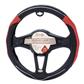 Luxury Driver Steering Wheel Cover - Scallop Grip Red