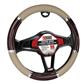 Luxury Driver Steering Wheel Cover - Wood Grip Beige and Burlwood