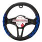 Luxury Driver Hypercomb Carbon Fiber Steering Wheel Cover Black/Blue