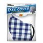 Non-Medical Reusable Face Mask With Tissue Pocket - Blue Buffalo Plaid